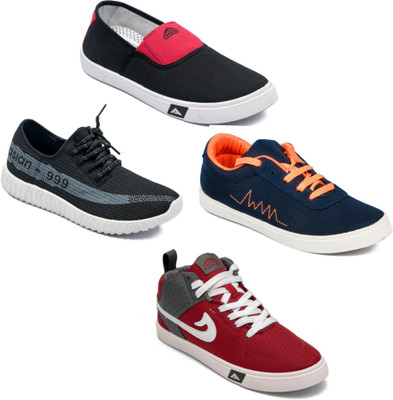 

Asian Men Casual & Running Shoes Combo Pack of 4 Casuals For Men(Multicolor