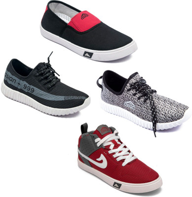 

Asian Men Casual & Running Shoes Combo Pack of 4 Casuals For Men(Multicolor