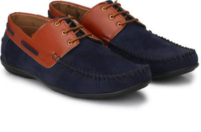 

Big Fox Colourblock Boat Shoes For Men(Blue