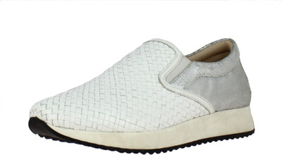 

Saint G White Leather Womens Casuals For Women(White, Silver