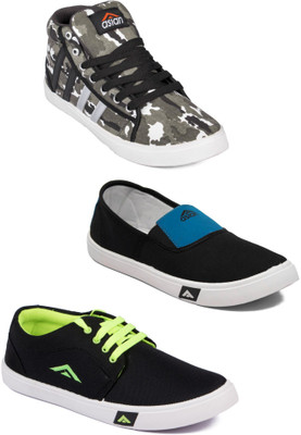 

Asian Men Casual & Running Shoes Combo Pack of 3 Casuals For Men(Multicolor