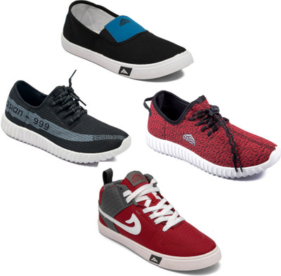

Asian Men Casual & Running Shoes Combo Pack of 4 Casuals For Men(Multicolor