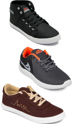 

Asian Men Casual & Running Shoes Combo Pack of 3 Casuals For Men(Multicolor
