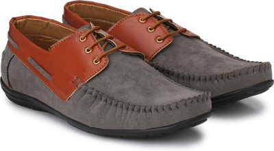 

Big Fox Colourblock Boat Shoes For Men(Grey