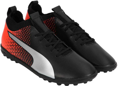

Puma evoKNIT FTB TT Football Shoes For Men(Multicolor, Black- silver-red blast