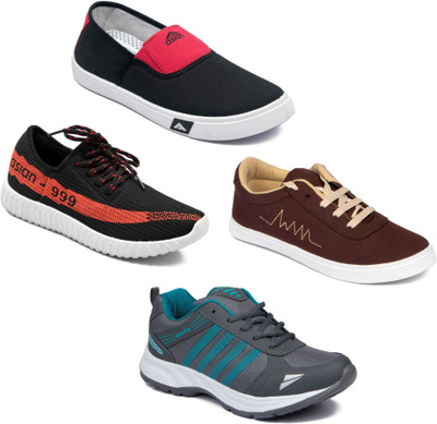 

Asian Men Casual & Running Shoes Combo Pack of 4 Casuals For Men(Multicolor
