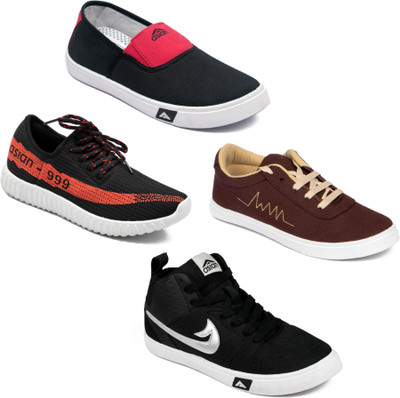 

Asian Men Casual & Running Shoes Combo Pack of 4 Casuals For Men(Multicolor