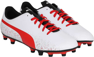 

Puma Truora FG Football Shoes For Men(White, White-flame scarlet- black