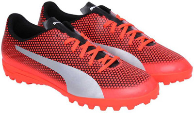 

Puma PUMA Spirit TT Football Shoes For Men(Red, Red blast- silver- black