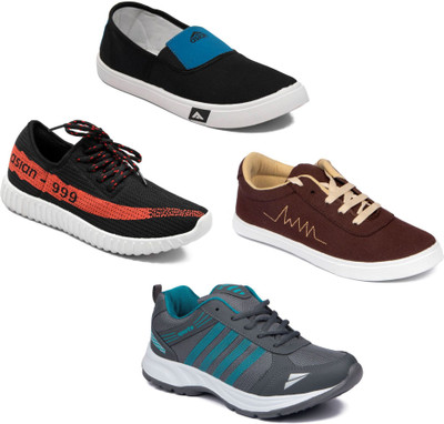 

Asian Men Casual & Running Shoes Combo Pack of 4 Casuals For Men(Multicolor