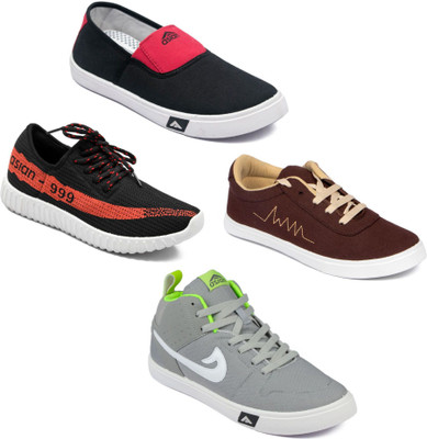 

Asian Men Casual & Running Shoes Combo Pack of 4 Casuals For Men(Multicolor