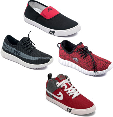 

Asian Men Casual & Running Shoes Combo Pack of 4 Casuals For Men(Multicolor