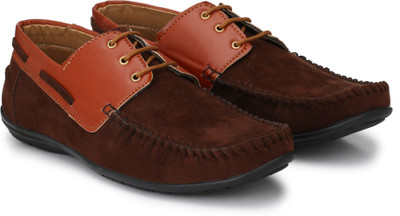 

Big Fox Colourblock Corporate Casuals For Men(Brown