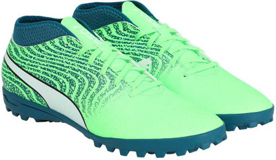 

Puma PUMA ONE 18.4 TT Football Shoes For Men(Green, Blue, Green gecko- white-deep lagoon