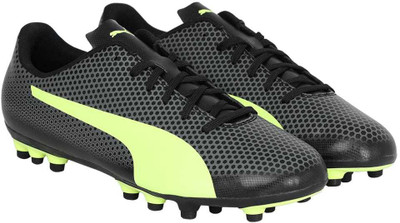 

Puma PUMA Spirit AG Football Shoes For Men(Black, Black-fizzy yellow-castor gray