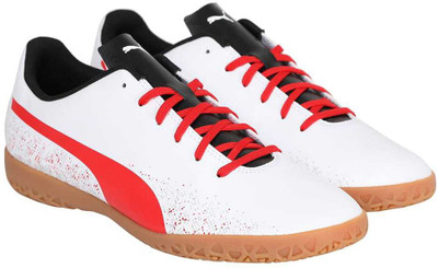 

Puma Truora IT Football Shoes For Men(White, Red, White-flame scarlet- black