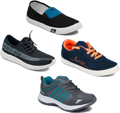 

Asian Men Casual & Running Shoes Combo Pack of 4 Casuals For Men(Multicolor