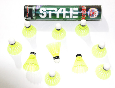 

VIRLOK STYLE Plastic Shuttle - Green, White(Medium, 77, Pack of 10)