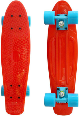 Iris Plastic Skateboard with Textured Surface 4.8 inch x 16.4 inch Skateboard(Red, Pack of 1)
