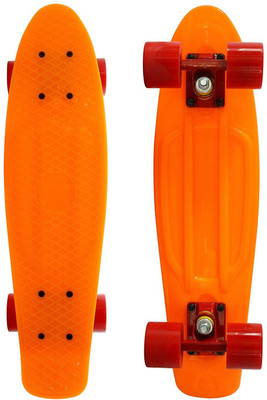 

Iris Plastic Skateboard with Textured Surface 4.8 inch x 16.4 inch Skateboard(Orange, Pack of 1)