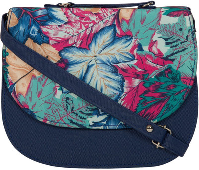 

MK PURSE Girls Casual Blue PU Sling Bag