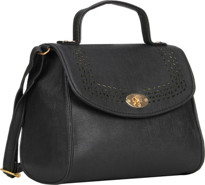WhiteAsh Women Formal Black PU Sling Bag