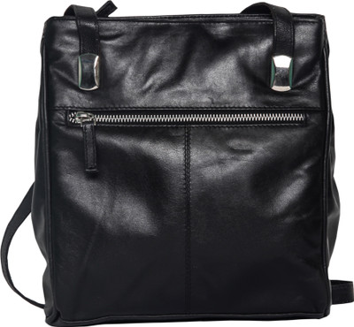 

Adamburk Women Casual Black Genuine Leather Sling Bag