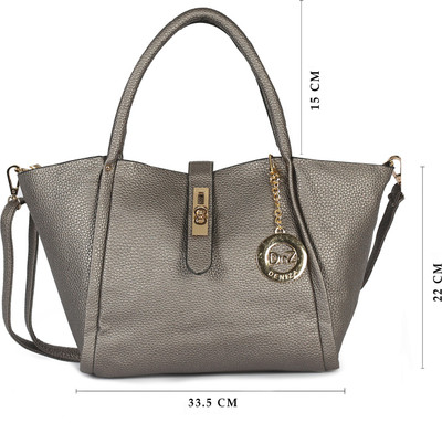 

DNZ Women Casual Silver Leatherette Hand-held Bag