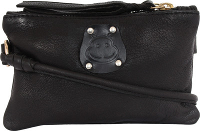 

Hippo Women Black Genuine Leather Sling Bag