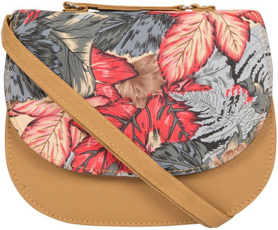 MK PURSE Girls Casual Beige PU Sling Bag