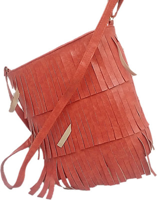 

ripple Women Casual Pink Leatherette Sling Bag