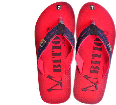 

AMBITION LIFESTYLE VICTORY MEN'S EVA EMBOSSED SLIPPER,RED Flip Flops