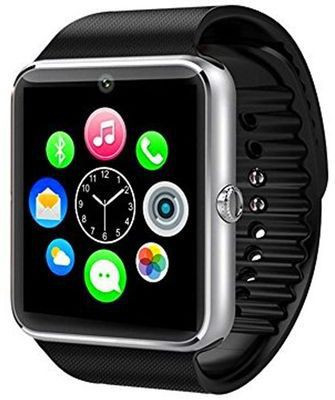 

ZEMINI NAH_812A_GT08_mi 4G smart watch with camera, memory card and sim card support and fitness tracker Smartwatch(Black Strap XL)