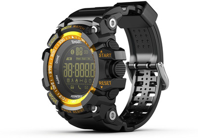 

Life Like Professional Sports Smart watch EX16 Pro Waterproof Smart Watch Bluetooth 4.0 5 ATM & IP67 Smartwatch(Black Strap REGULAR)
