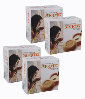 

Anuved Panchamrut Soap for healing & moisturising skin Set of Four(500 g, Pack of 4)