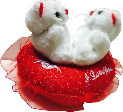 

Kashish Trading Company Cute Couple Kissing Teddy bear With Musical Teddy - 20 cm (Red and White ) - 20 cm(Red, White)