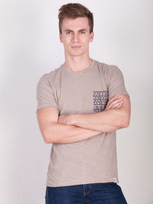 FORCE NXT Solid Men Round Neck Brown T-Shirt