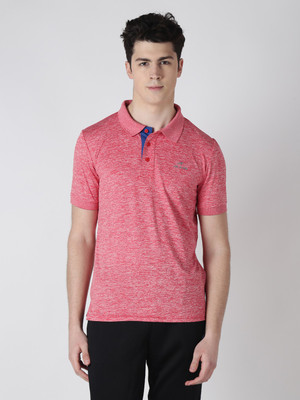 ALCIS Solid Men Polo Neck Red T-Shirt