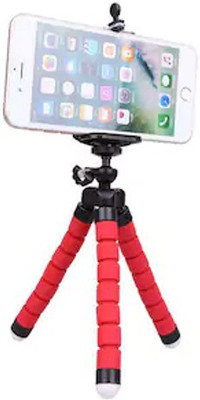 

white panther Adjustable and Flexible Mobile and Camera Mount Tripod(Red, Supports Up to 1500 g)