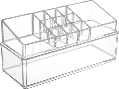 

BlushBees Acrylic Cosmetic Makeup Organizer Storage Stand Make Up, Jewellery Vanity Box(Transparent)