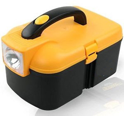 

BESDEALS.IN Best Deals - Battery Operated 4 * AA Storage Box Portable Storage Box LED Light Lighting PS Tool Sundries Handle with Handrail. Storage Vanity Box(Multicolor)