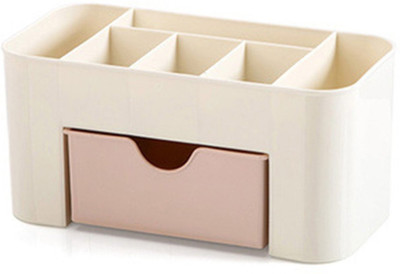 

GutarGoo Multi-function Women Makeup Brush Cosmetic Organizer With Drawer Cosmetic Storage Display Box Container Box With Drawer Vanity Box(Pink)