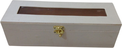 

Haryana Craft Stylish Single Roll Bangle Box in Coated Hardboard Material (White) Size: 31Cm* 9.5 Cm Bangles Box, Make Up Kit, Vanity Box Vanity Box(White)