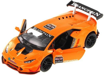 

Kinsmart 5" 1:36 Scale Lamborghini Huracan LP620-2 Super Trofeo Die-Cast Model Car from Flying Toyszer(Orange)