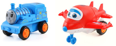 

Akrobo Deofrmatio Toy Plane and Train(Multicolor)