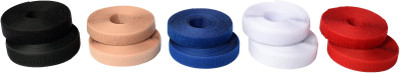 

Vardhman Industrial Quality Hook & Loop Fastner Tape, 5 colors, 5 mts each, total 25 mts ,20 mm width Sew-on Velcro(Black, Beige, Blue, White, Red)