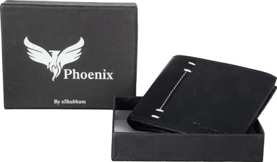 

Phoenix Men Black Genuine Leather Wallet(3 Card Slots)