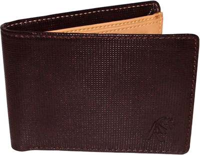 

DJ Men Brown, White Genuine Leather Wallet(4 Card Slots), Brown cream