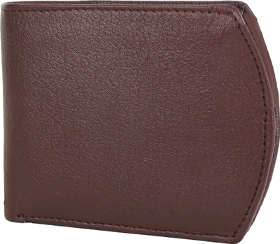 

crude Men Brown Artificial Leather Wallet(3 Card Slots)