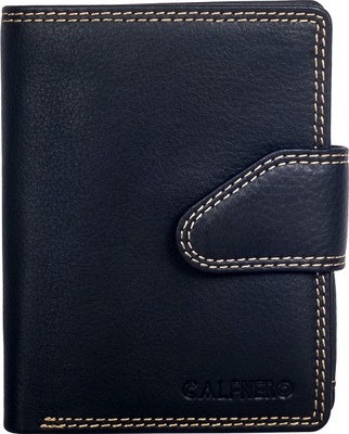 

Calfnero Men Black Genuine Leather Wallet(12 Card Slots)
